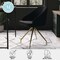 Martha Stewart Sora Upholstered Stationary Office Chair in Black/Polished Brass CH-222119-BK-GLD-MS - alternate 4